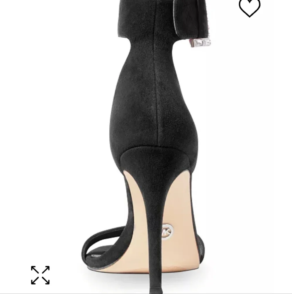 Michael Kors Crystal Embellished Suede Sandal Black -8 - Picture 3 of 6